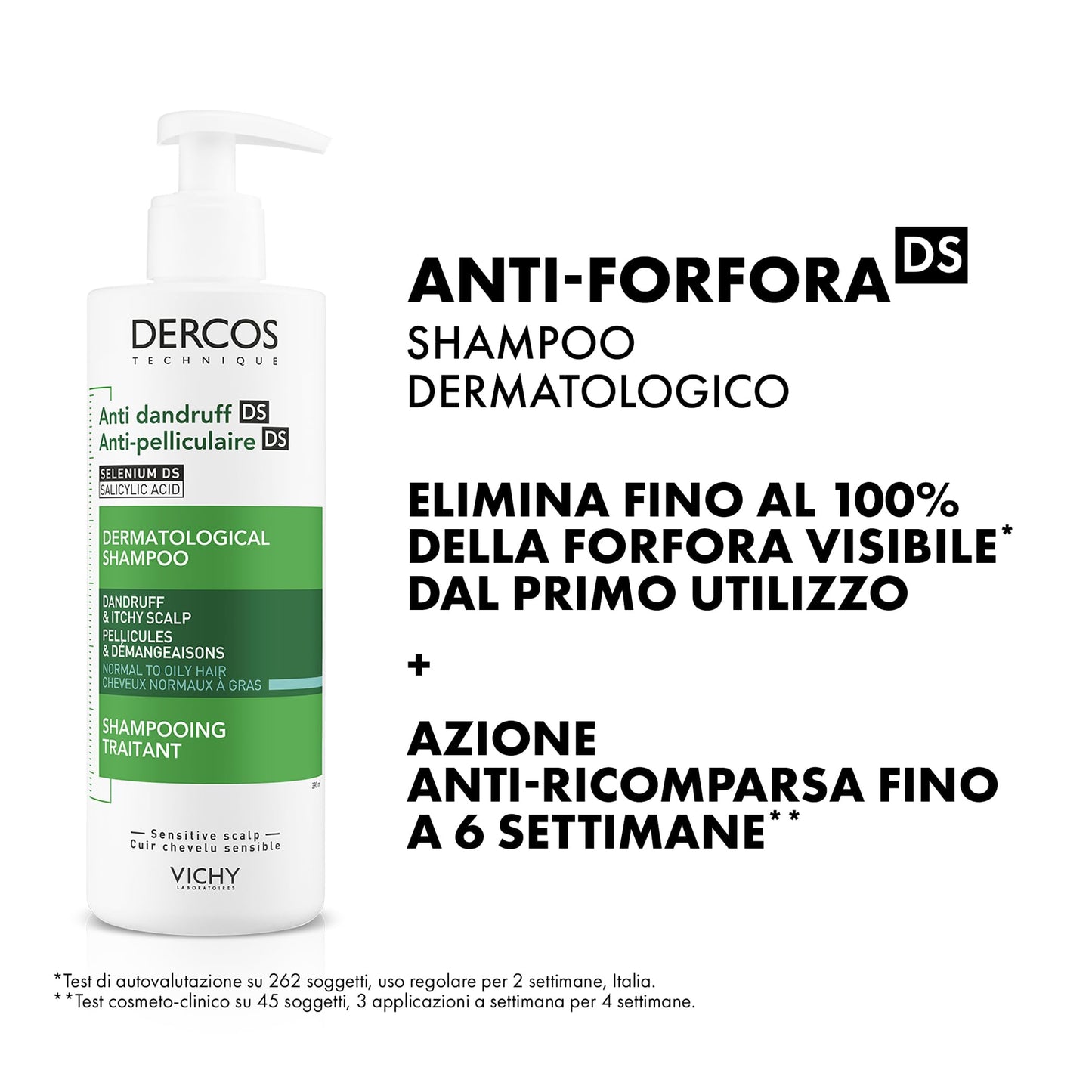 Vichy Dercos Shampoo Anticaspa para Cabello Normal a Graso 390ml