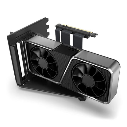 NZXT Kit de Montaje Vertical de GPU, AB-RH175-B1-175 mm, Cable Elevador PCIe 4.0x16, Soporte de GPU, Soporte de Acero Resistente, Color Negro