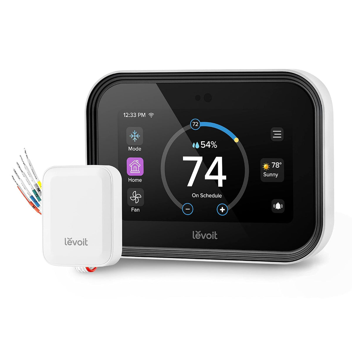 LEVOIT Termostato Inteligente para el hogar, termostato Digital programable WiFi, Funciona con Alexa y Sensor Inteligente, Ahorro de energía, Pantalla táctil Grande, Adaptador C-Wire Incluido