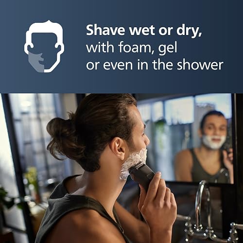 Philips Norelco Shaver 2400, Afeitadora eléctrica inalámbrica recargable con recortadora emergente, X3001/90