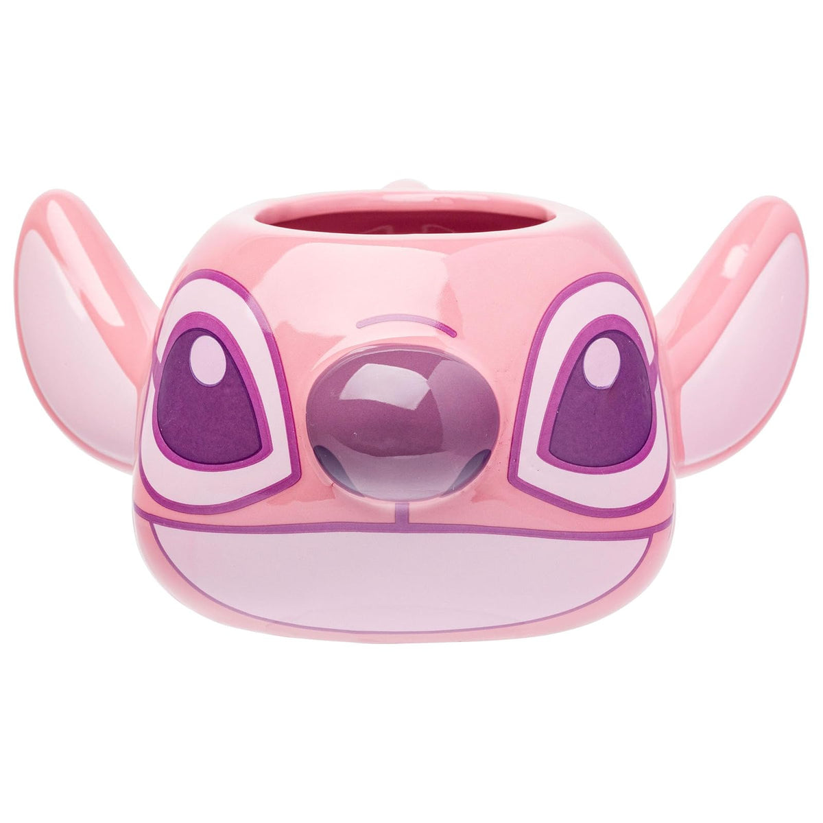 Silver Buffalo Lilo and Stitch Angel - Taza esculpida 3D de cerámica