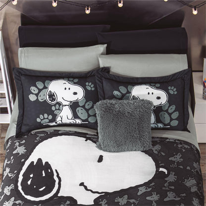 Colchas Concord Cobertor Pachi Flannel, Color Negro/Gris, 100% Poliéster, Tamaño Matrimonial, Manta Cálida y Suave para Cama, Ideal para Invierno, 1 Pieza