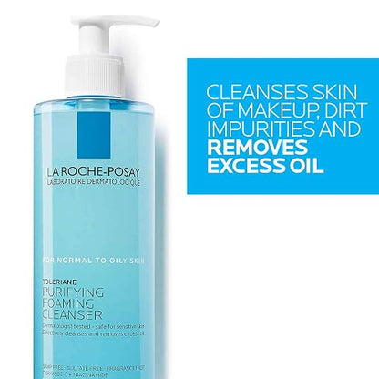 La Roche-Posay - Limpiador espumoso purificante Toleriane, 13.52 onzas líquidas Oz.