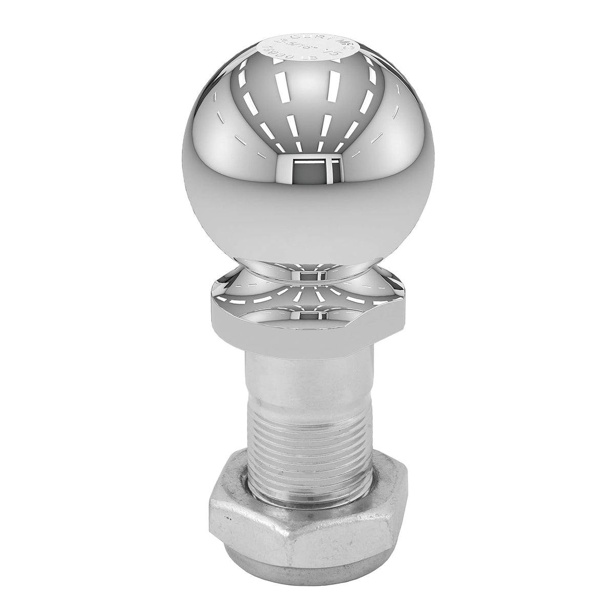 CURT Bola de Enganche 48830, 2-5/16 in, Capacidad 16000 LB, Vástago 1-1/4 in, Cromado