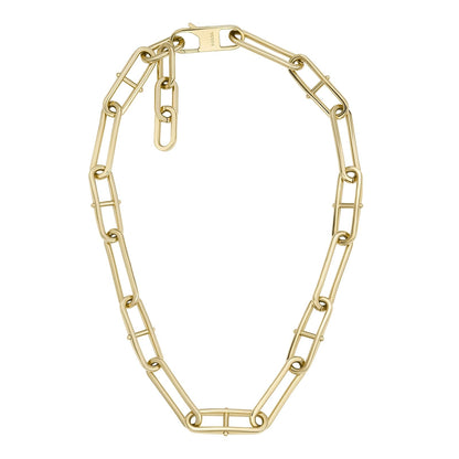 Fossil Women's Gold-Tone Stainless Steel Pendant Chain Necklace