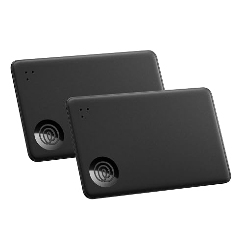 Life360 Tile Slim - Localizador Bluetooth para Carteras, Etiquetas de Equipaje, pasaportes y más. Compatible con iOS y Android. Paquete de 2 (Negro)