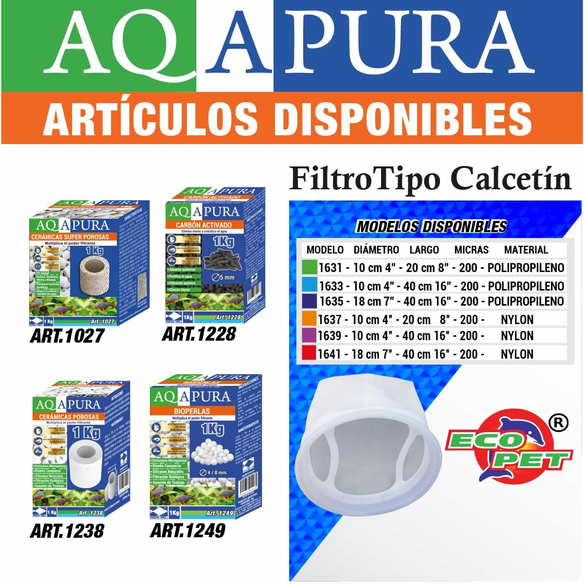 Aqapura 1238 Canutillos Ceramica 1 Kg