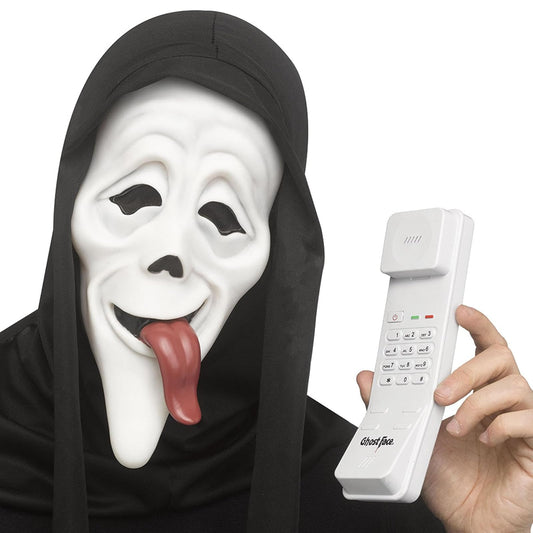 Fun World Ghost Face WASSUP! Kit de máscara y teléfono