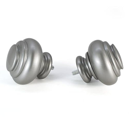 Decopolitan - Juego de Varillas de Tratamiento para urna de Ventana, 2.54 cm, Contemporáneo, Gris (Antique Silver), 72-144-Inch, 1