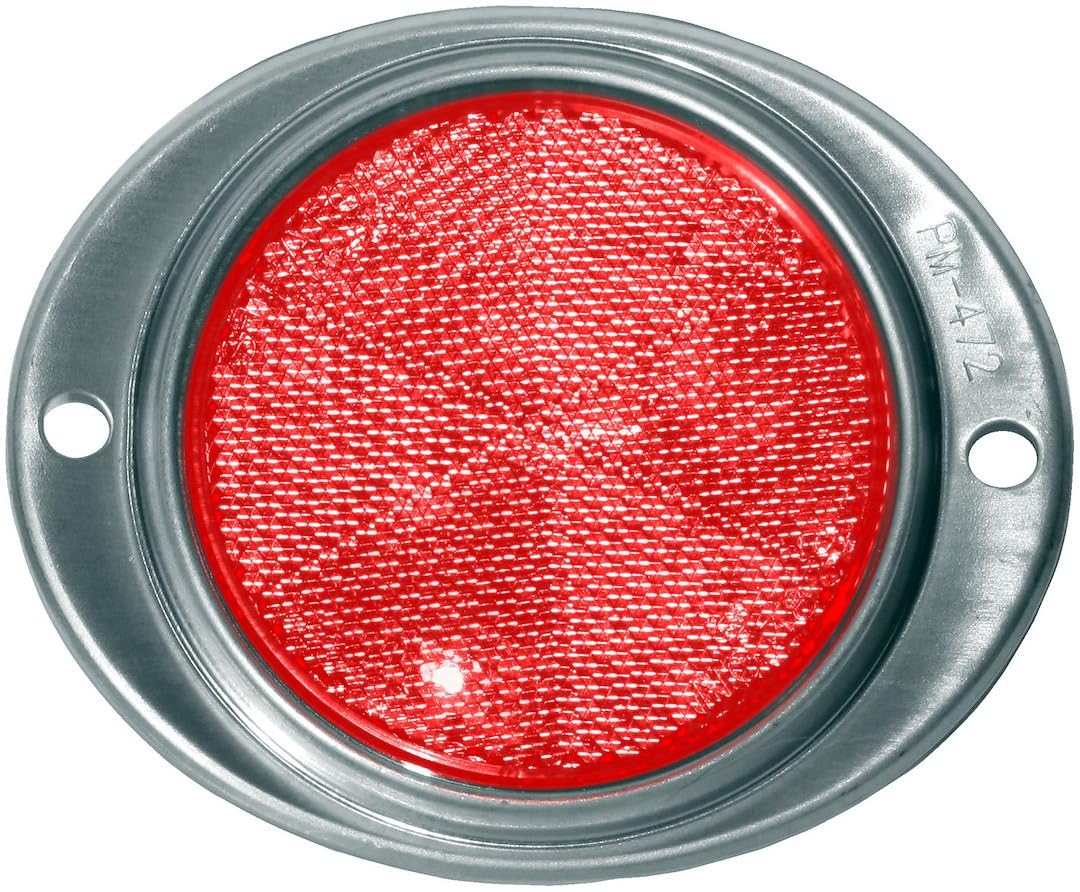 Peterson Manufacturing V472R Red 3" Aluminum Oval Reflector