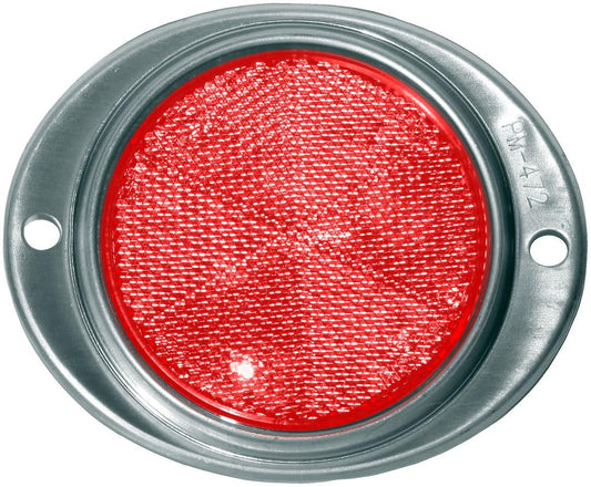 Peterson Manufacturing V472R Red 3" Aluminum Oval Reflector