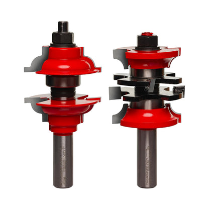 Freud Broca de Inglete de Bloqueo de 2-11/64 Pulgadas, Vástago de 1/2 Pulgada - Sistema de brocas de entrada y puerta interior de 1-3 - 4" y 1-3 - 8" vástago de 1 - 2" con TiCo Hi-Densi