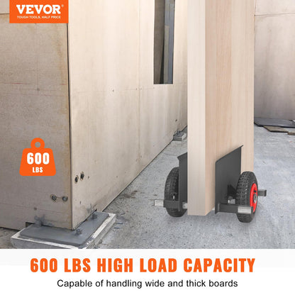 VEVOR - Carro de Panel de 600 Libras de Capacidad, para Paneles de Yeso de Alta Resistencia con Ruedas neumáticas de 8 Pulgadas, Carrito de Panel de Abrazadera Ajustable para láminas de Yeso, manejo