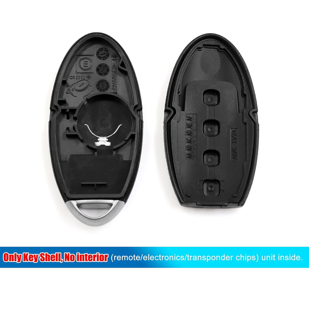 uxcell Carcasa de Repuesto para Llave de Mando a Distancia 4 Botones KR55WK48903 para Nissan Altima 2007-2012