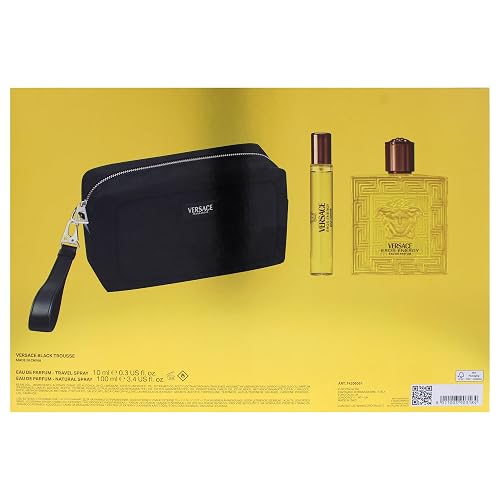 Versace Eros Energy by Versace for Men - 3 Pc Gift Set 3.4oz EDP Spray, 0.33oz EDP Spray (Mini), Trousse