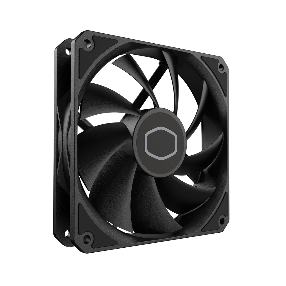 Cooler Master MF120 Lite Funda negra | Enfriador de líquidos | Ventilador de enfriador de aire, ventilador de 120 mm, PWM dinámico 1.750 RPM, cuchillas de equilibrio de aire, híbrido | Marco PBT