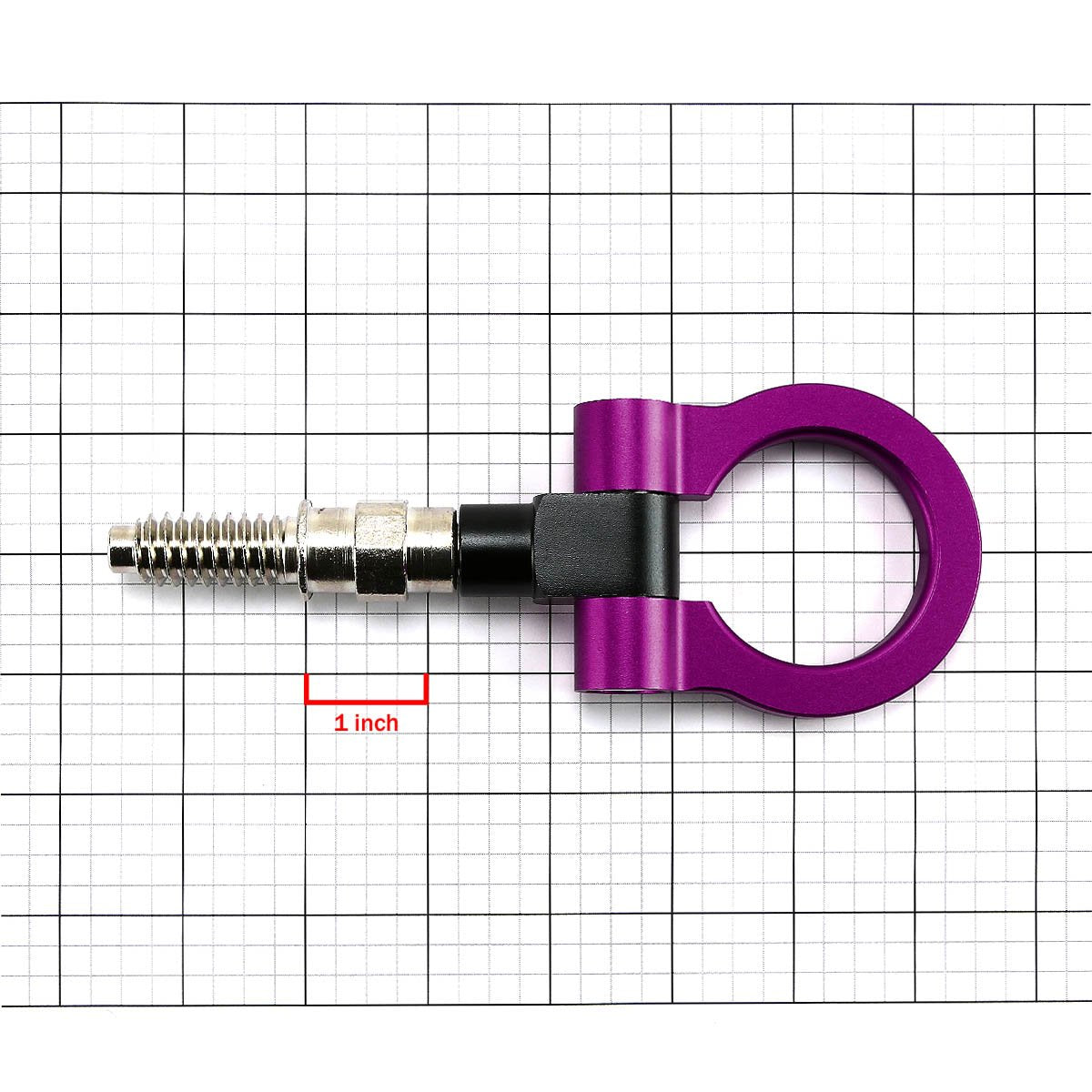 DNA MOTORING Kit de Anillos de Gancho para Remolque Europeo de Aluminio, Púrpura, M16 x 3, THK-E-PP
