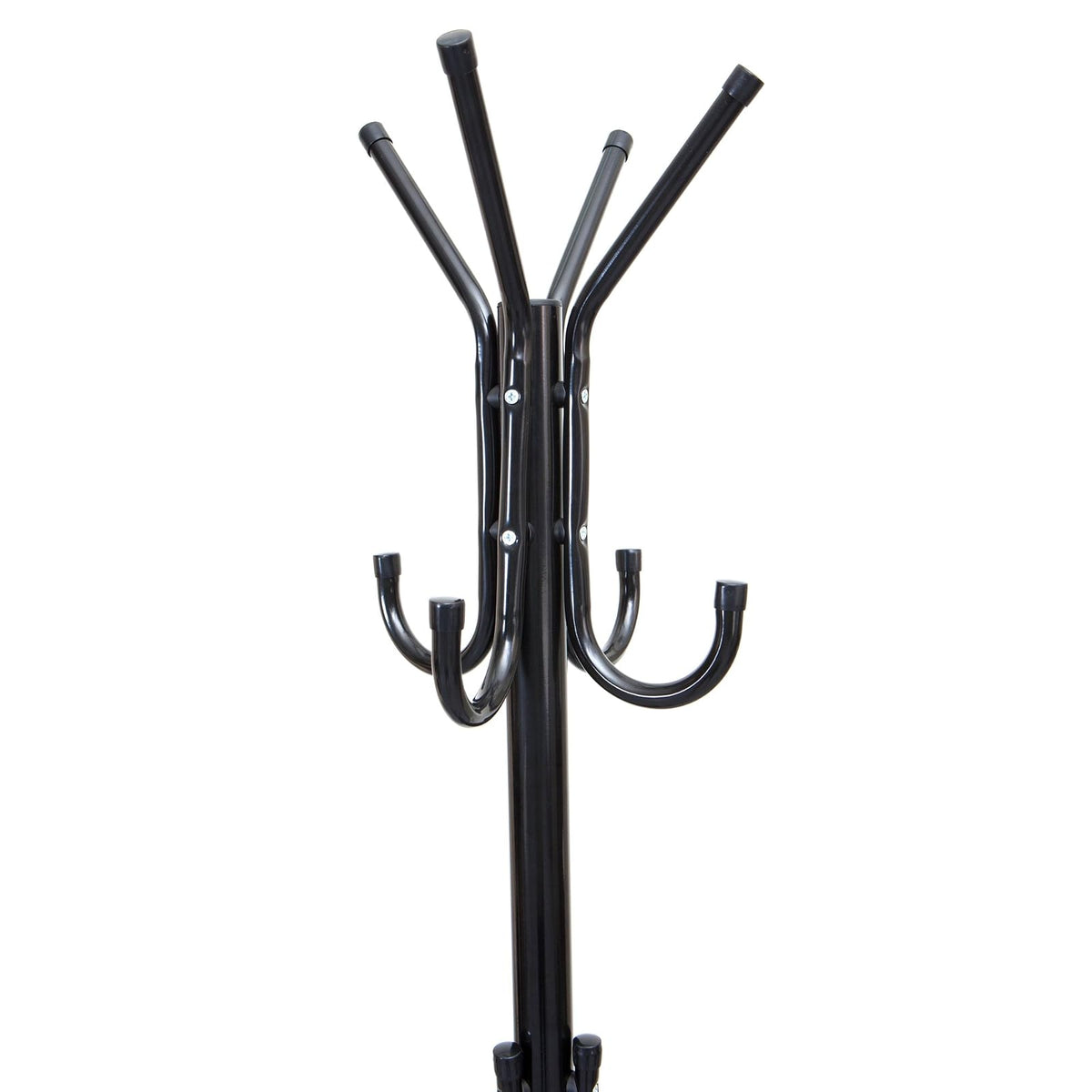 Mind Reader perchero de pie de metal, percha de ropa, colgador de sombreros., Negro, 11, 1, 1