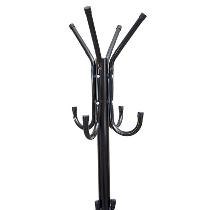 Mind Reader perchero de pie de metal, percha de ropa, colgador de sombreros., Negro, 11, 1, 1