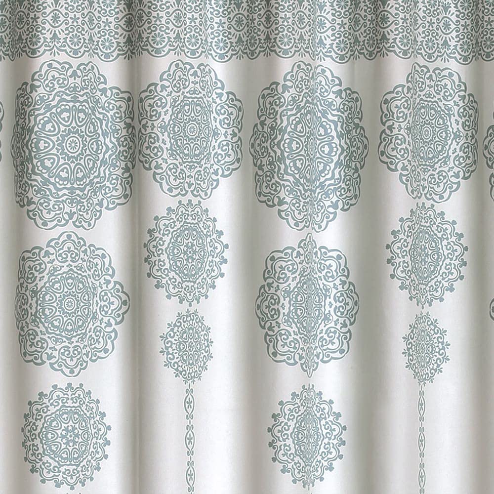 Lush Decor - Cortina de Ducha con diseño de Damasco Bohemio y Mandala, 72 x 72 Pulgadas, Color Rubor