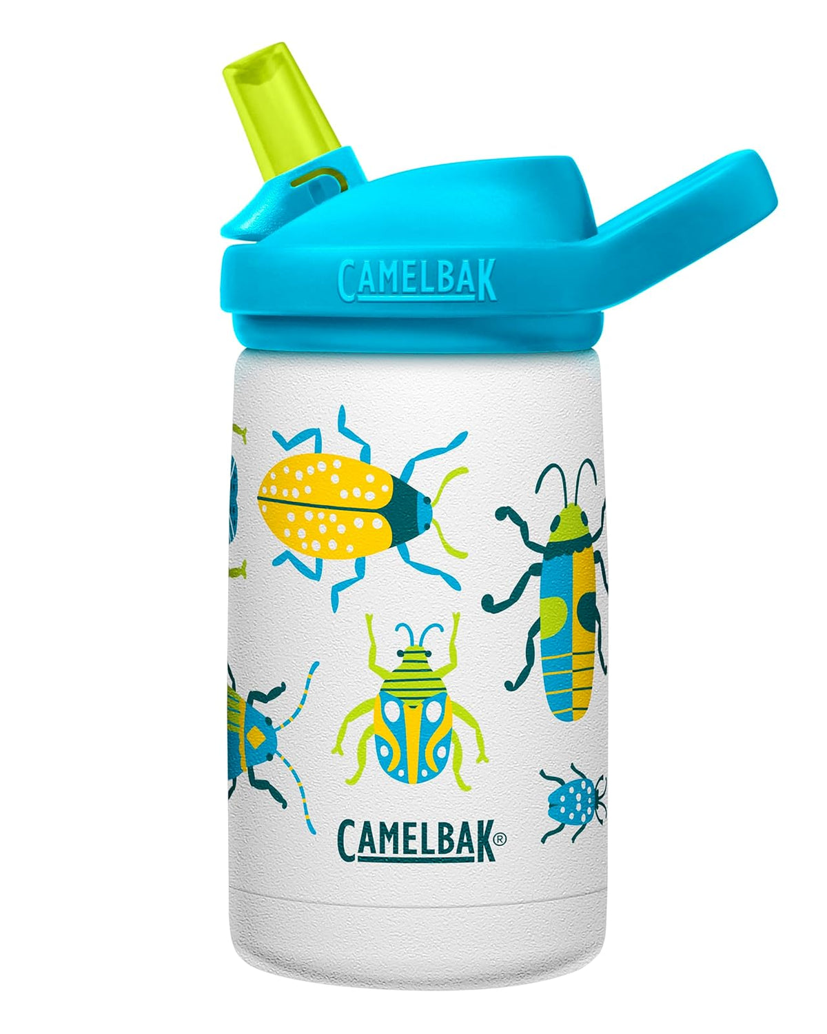 CamelBak 2665106035 Eddy+ Kids 12 oz Botella de Agua con Sorbito, Acero Inoxidable con Aislación, Bugs!