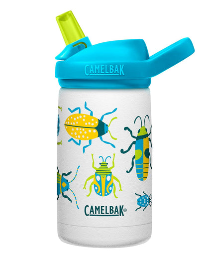 CamelBak 2665106035 Eddy+ Kids 12 oz Botella de Agua con Sorbito, Acero Inoxidable con Aislación, Bugs!