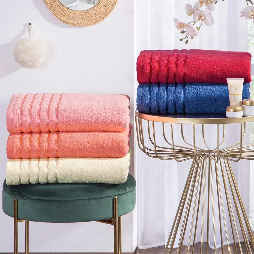 Colchas Concord Toalla de Baño, Color Rey, Alto Contenido de Algodón, Tamaño Baño Completo, Suave, Absorbente y de Secado Rápido para Uso Familiar Diario, 1 Pieza