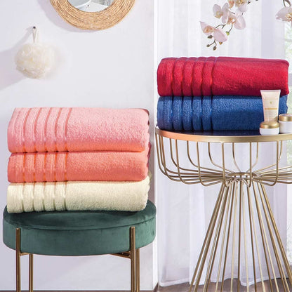 Colchas Concord Toalla de Baño, Color Rojo, Alto Contenido de Algodón, Tamaño Baño Completo, Suave, Absorbente y de Secado Rápido para Uso Familiar Diario, 1 Pieza