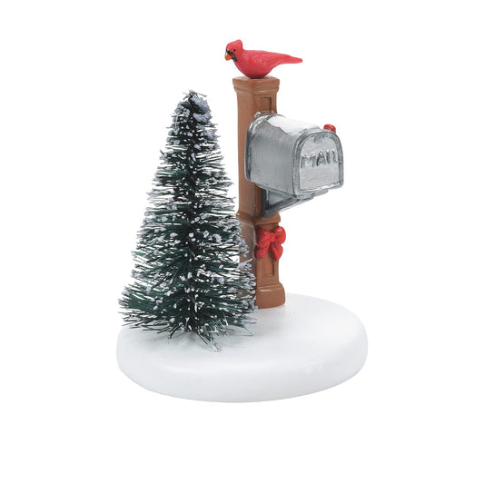 Department 56 Village Accessories Cardinal Christmas Buzón Figurina, 2.75 Pulgadas, Multicolor
