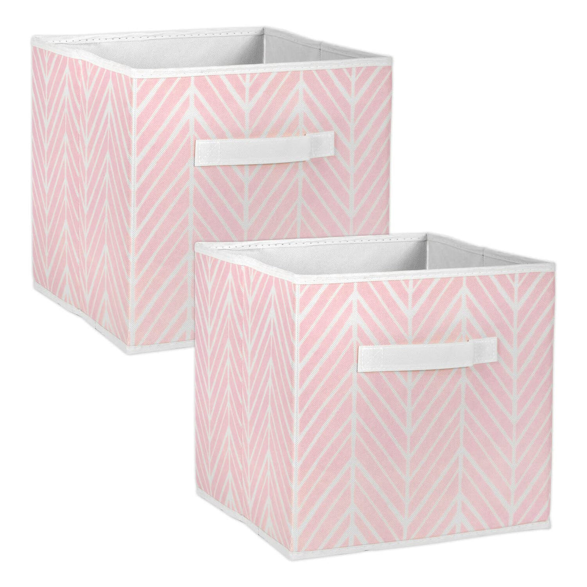 DII Home Essentials de Tela Plegables Recipientes, 11 X 27,94 cm X 27,94 cm, Juego de 2
