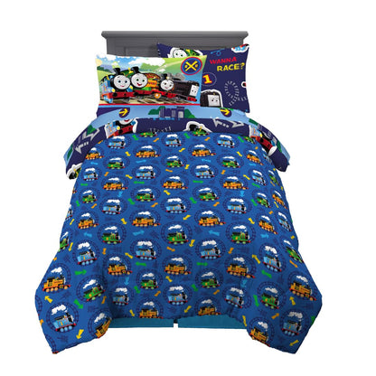 Franco Thomas & Friends - Juego de Ropa de Cama para niños súper Suave y Funda de Cama, 5 Piezas, tamaño Individual, (Producto con Licencia Oficial)
