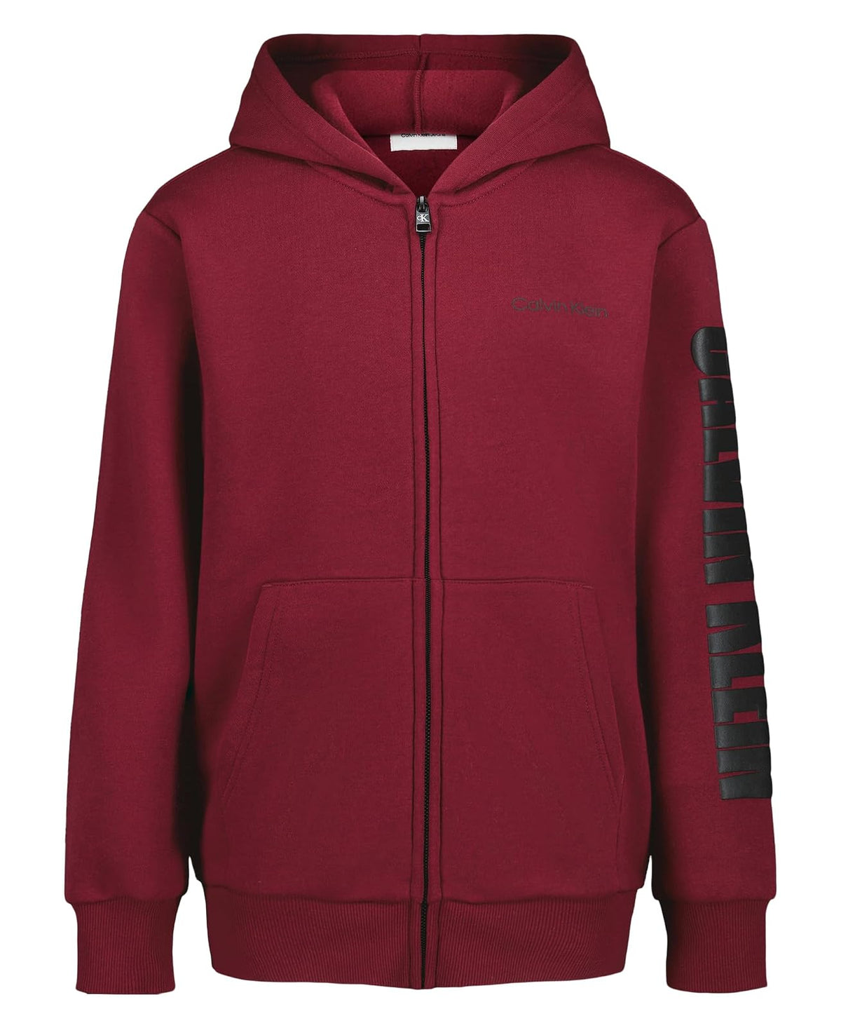 Calvin Klein Sudadera con Capucha Cierre Completo para Niño - 8 - Impact Cabernet