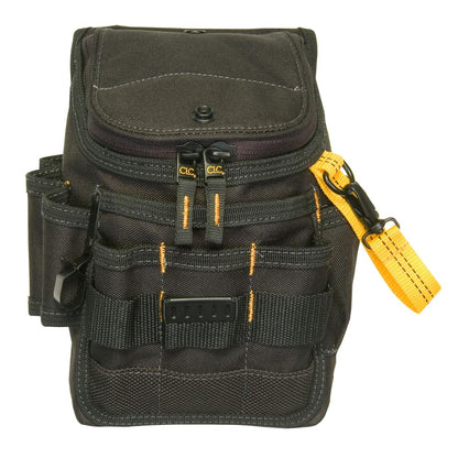Custom Leathercraft - Funda multiusos CLC 1524 con cierre de cremallera, mediana, negra, 11 bolsillos