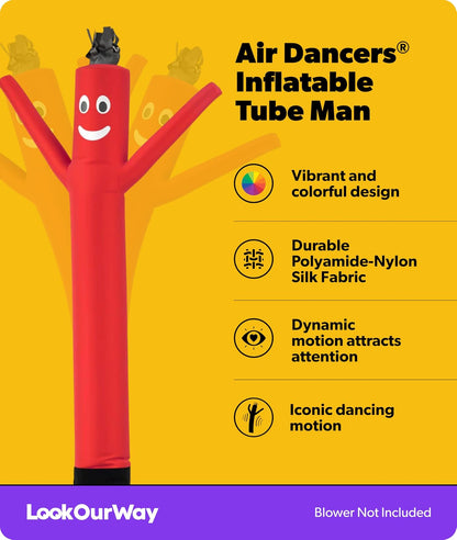 LookOurWay Air Dancers Tubo Inflable Decoración | Rojo, 7 pies, Navidad Halloween Bodas Eventos