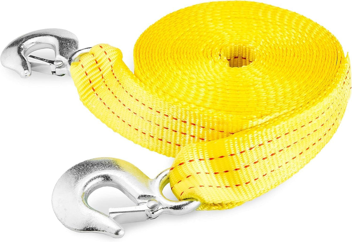 Neiko Correa de Remolque Resistente 2" x 30', 10 Libras con Ganchos de Seguridad