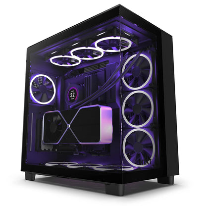 NZXT Kit de Montaje Vertical de GPU, AB-RH175-B1-175 mm, Cable Elevador PCIe 4.0x16, Soporte de GPU, Soporte de Acero Resistente, Color Negro