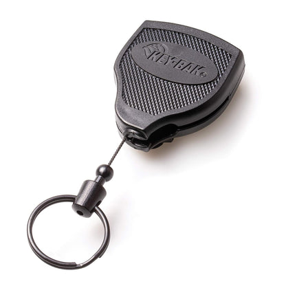 KEY-BAK Schlüsselrolle stabil Kevlarseil bis zu 15 Schlüssel mit Clip, schwarz, KB Super 48, 3.2x12.1x18