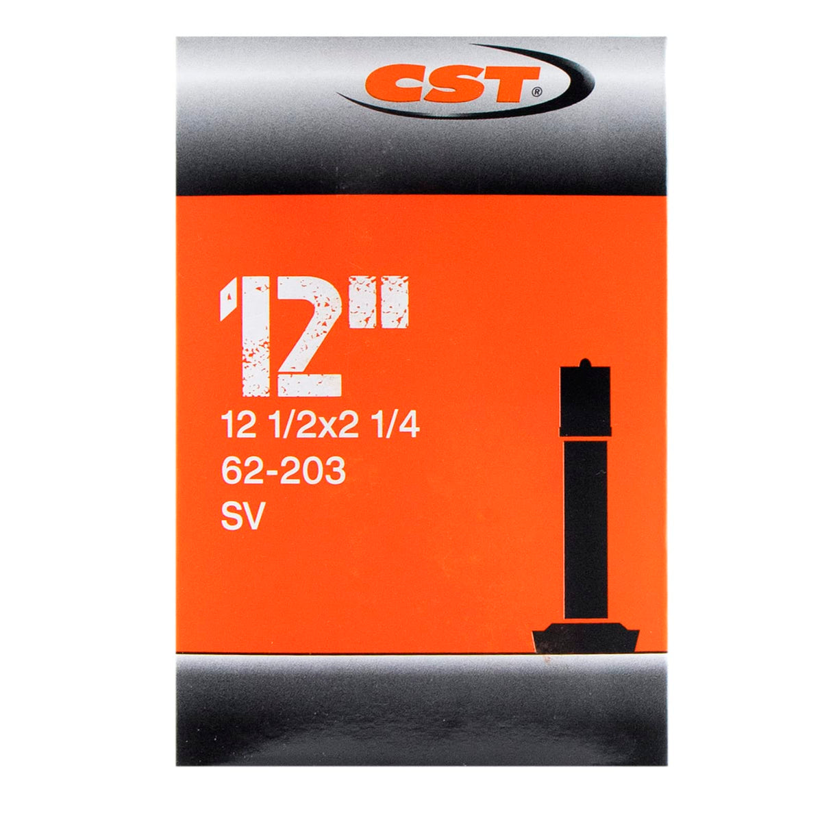 CST Cámara 12 1/2 x 2 1/4 para Bicicleta Infantil | Válvula Americana 33 mm | Resistente y Fácil de Instalar