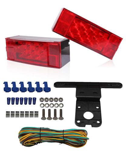 MaxxHaul 70468 12V LED Low Profile Submersible Rectangular Trailer Light Kit