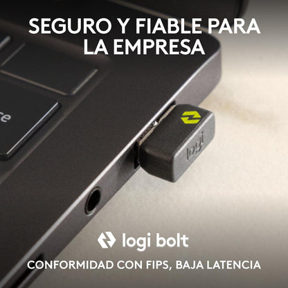 Logitech M240 for Business, Mouse inalámbrico silencioso, Receptor USB Logi Bolt Seguro, Bluetooth, certificación Global para Windows, Mac, Chrome, Linux, iPadOS, Android - Grafito