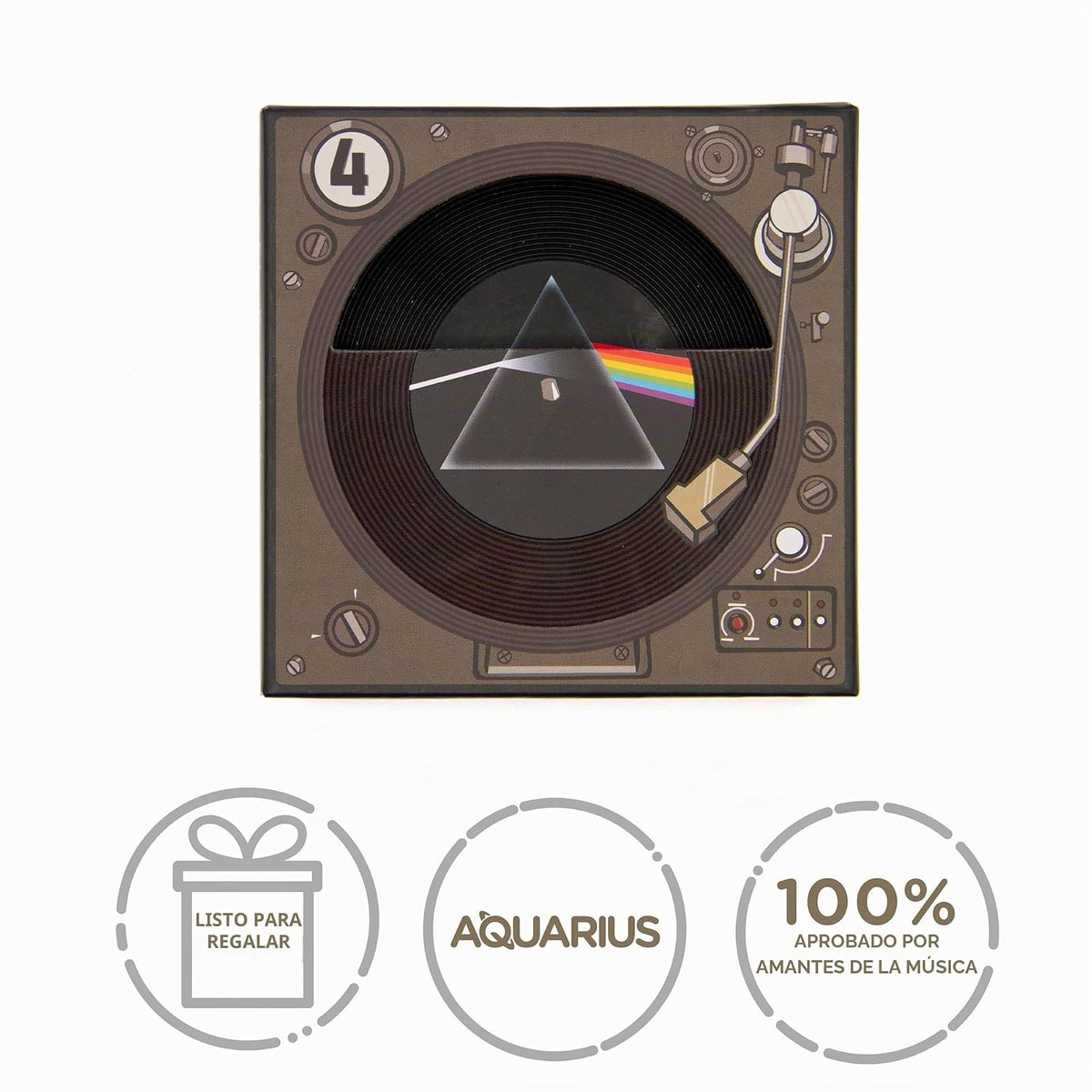 Aquarius SP1005 Pink Floyd Posavasos de vinilo, mediano, multicolor