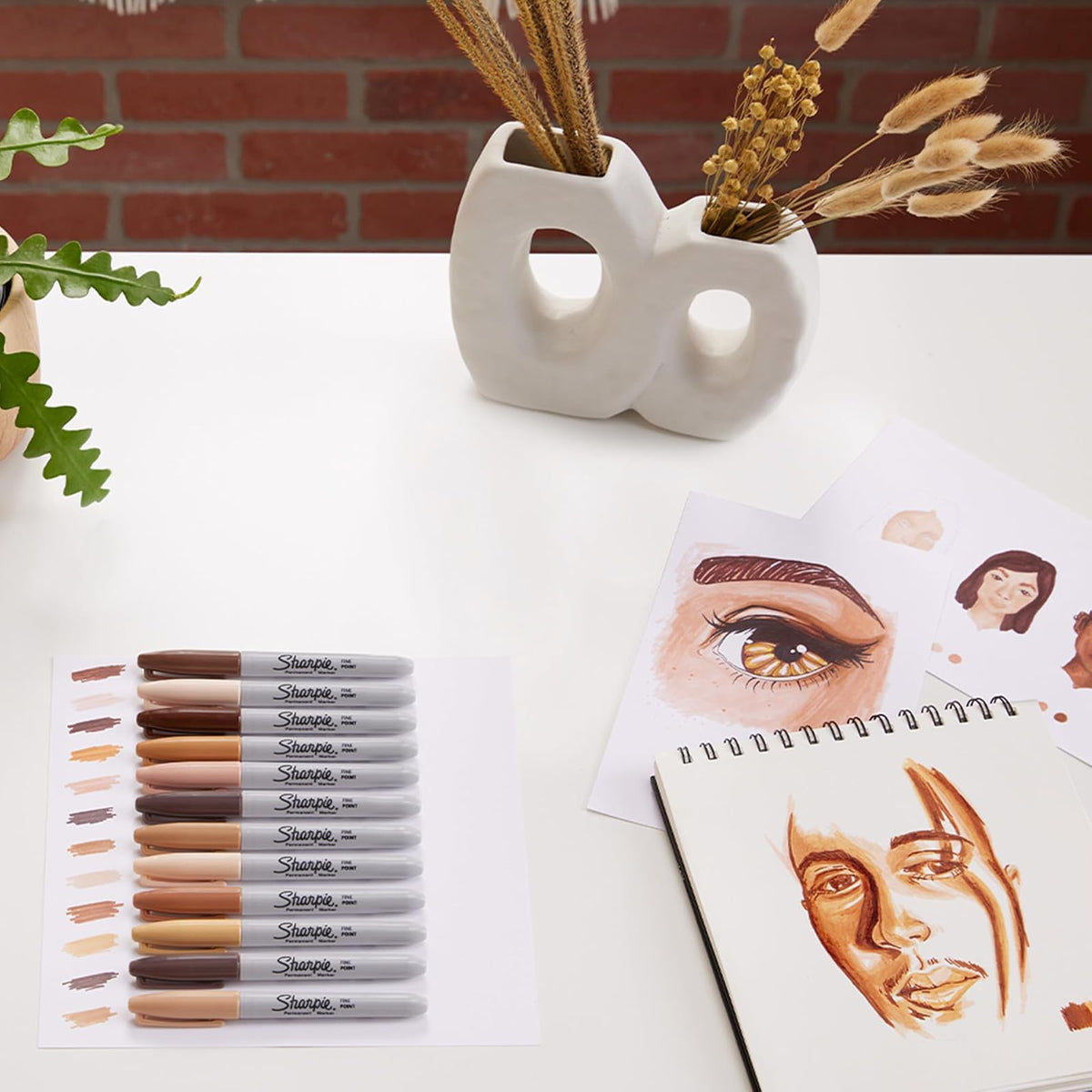 Sharpie, Marcadores Permanentes, Portraits, Colores Variados, 12 Piezas, 2195342