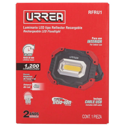 Urrea Herramientas RFRU1 Urrea Reflector recargable, 1200lm, 12W, pack of/paquete de 1