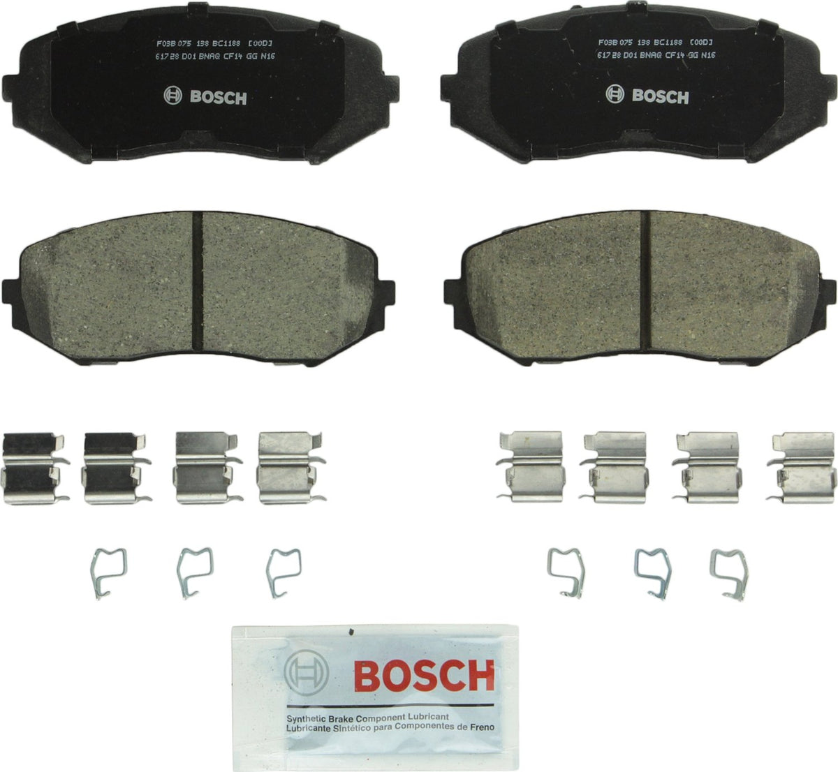 Bosch QuietCast Premium Pastillas de Freno Cerámicas - Frente - 1188 - 1100-1299