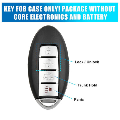 uxcell Carcasa de Repuesto para Llave de Mando a Distancia 4 Botones KR55WK48903 para Nissan Altima 2007-2012