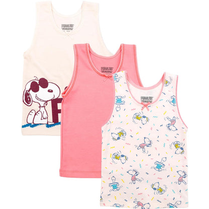Baby Creysi Playera Sin Mangas para Niña Pack de 3 Algodón Hipoalergénico Multicolor