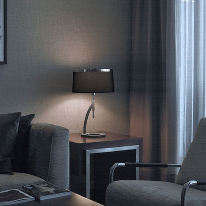 LEDS-C4 10431 Lámpara de Mesa Virginia, E-26 / E-27, Pantalla Tela Negra Incluida