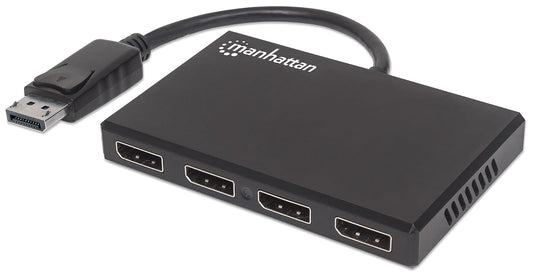 Manhattan 207737 Video Splitter DisplayPort 1 DP in: 4 DP out UHD, Color Pack of/Paquete de 1