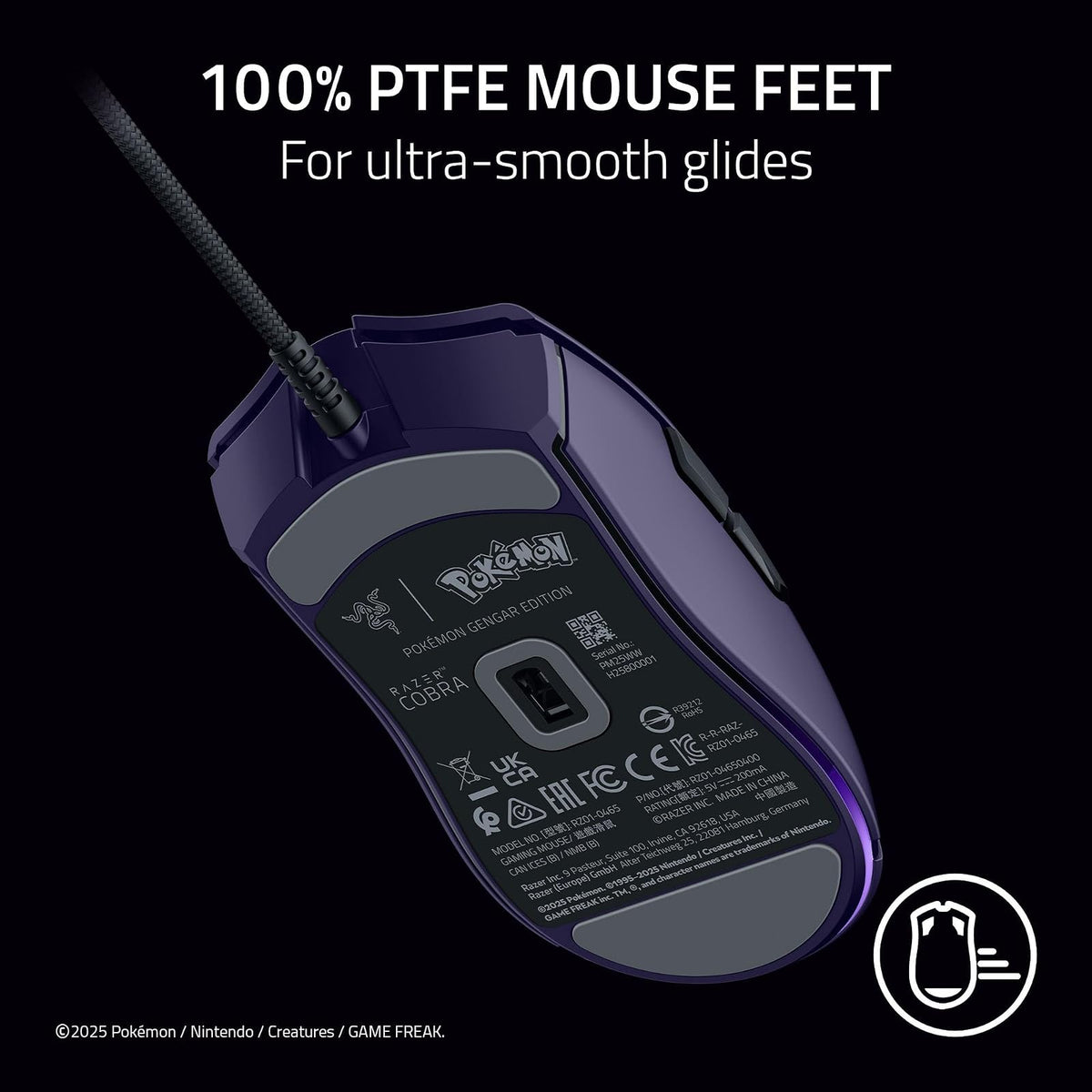 Razer Cobra Ratón de Juego con Cable: 58g Ligero - Interruptores ópticos Gen-3 - Iluminación RGB Chroma con luz de Fondo - Sensor óptico de 8500 dpi - Pies de ratón PTFE 100% - Cable Speedflex