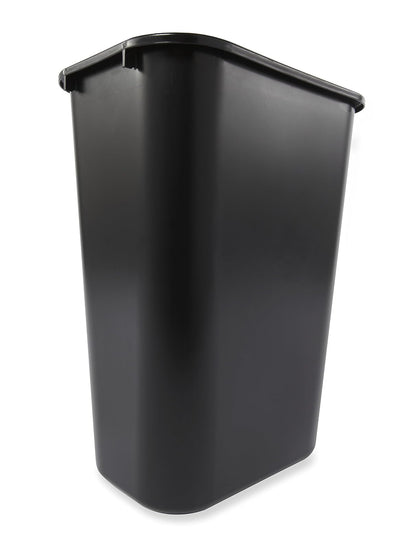 Rubbermaid - Bote de basura grande Commercial 2957 Deskside, rectangular, 10 galones, 11 pulgadas de ancho x 15-1/4 pulgadas de profundidad x 19-7/8 pulgadas de alto, negro (paquete de 12)